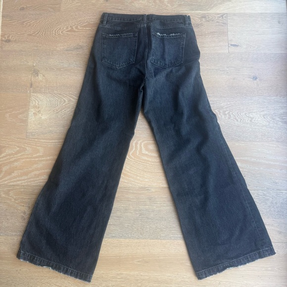 FRAME Le Baggy Palazzo Black Jeans - Picture 9 of 9